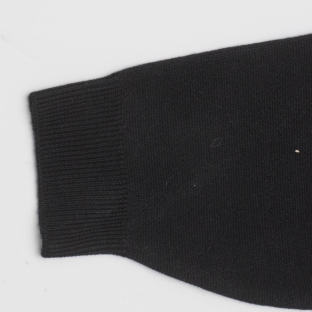 Supreme Knit Polo Full Zip Vertical Stripe Black Gray Sweater Size L Large - Picture 3 of 5